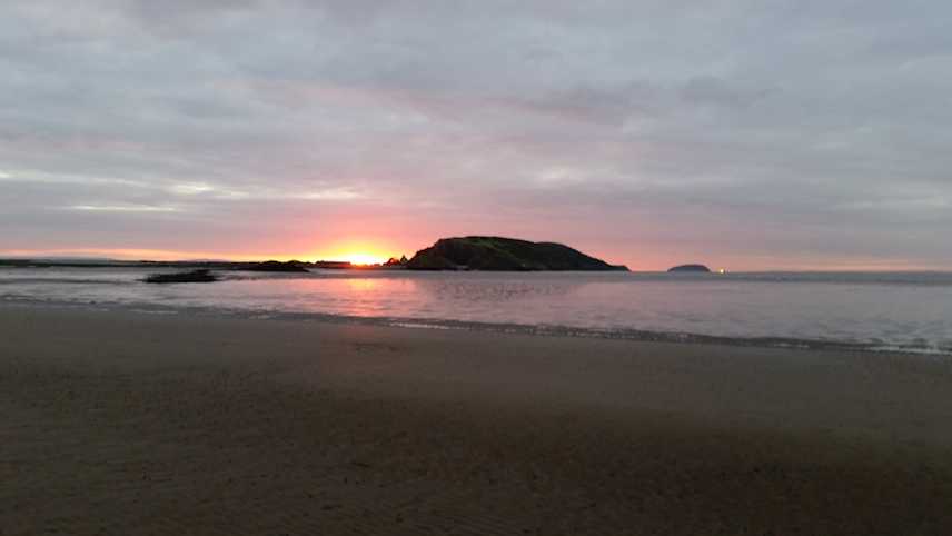 Brean Down, nr Weston-super-mare  (Steep Holm island in the distant) Oct. 2015