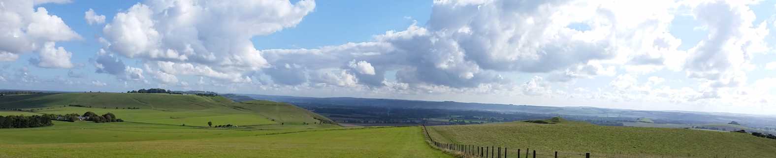 View from Milk Hill, Alton Barnes, Wilts. 2015 - Wilts highest point.