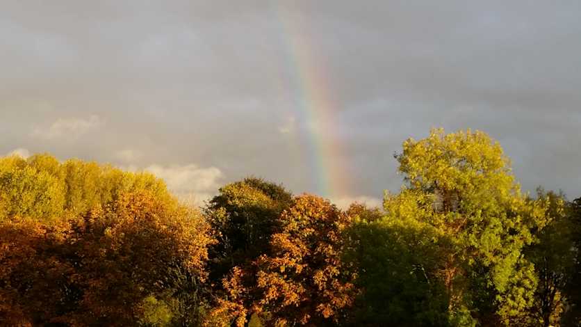 Rainbow over Rushall, Wilts. 2015